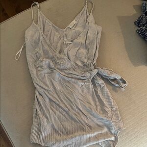 Striped Wrap romper